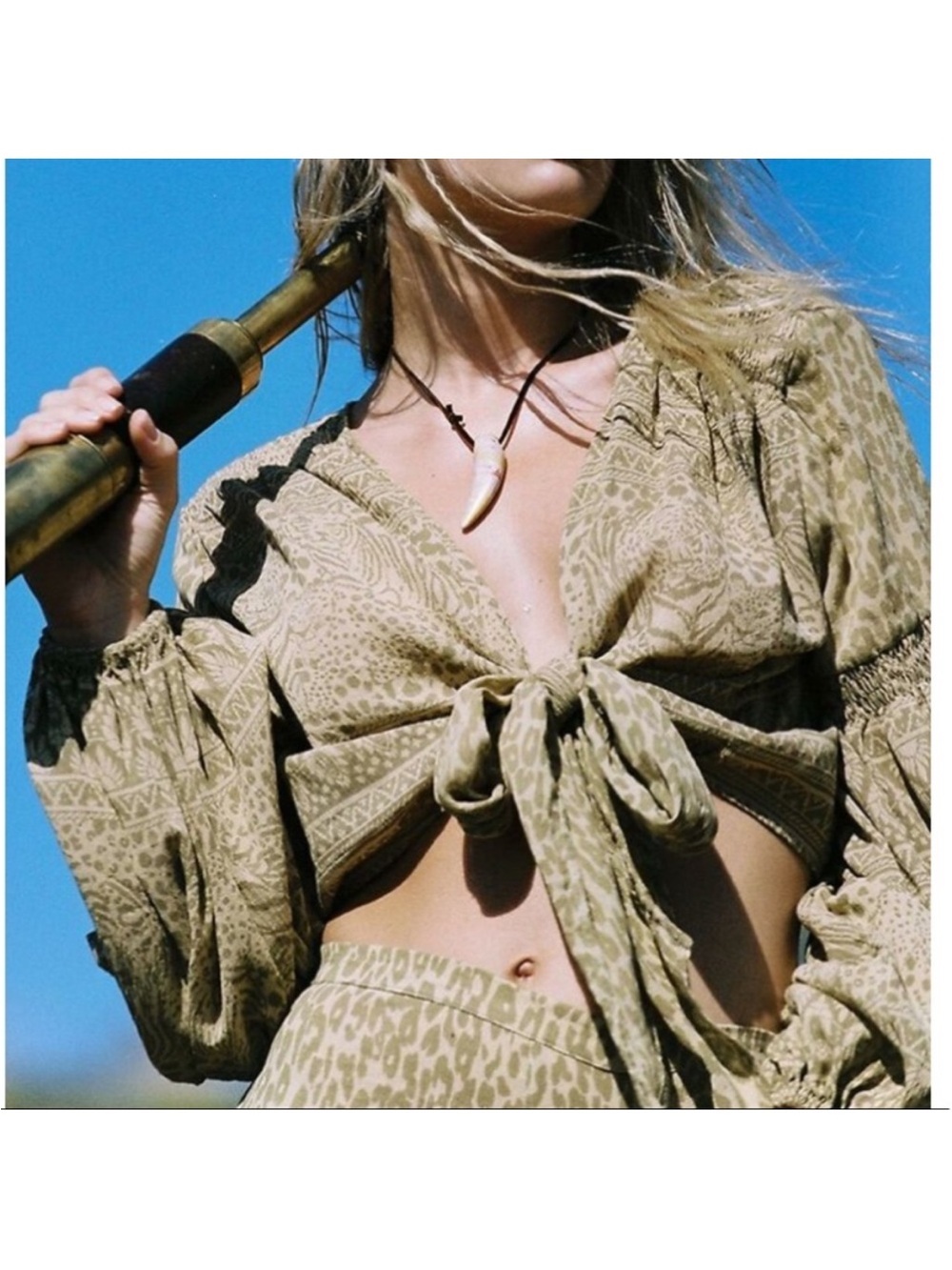 SPELL Wild Thing Tie Crop Top RARE